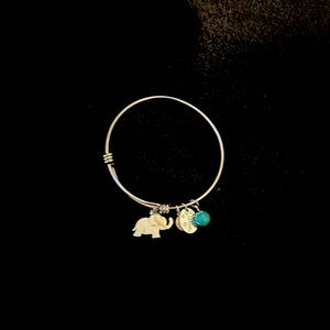 Little girls bracelet with charms with a elephant and a little dream